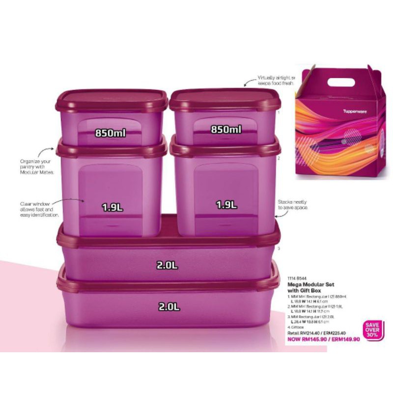 Mega Modular Mates Tupperware | Shopee Singapore