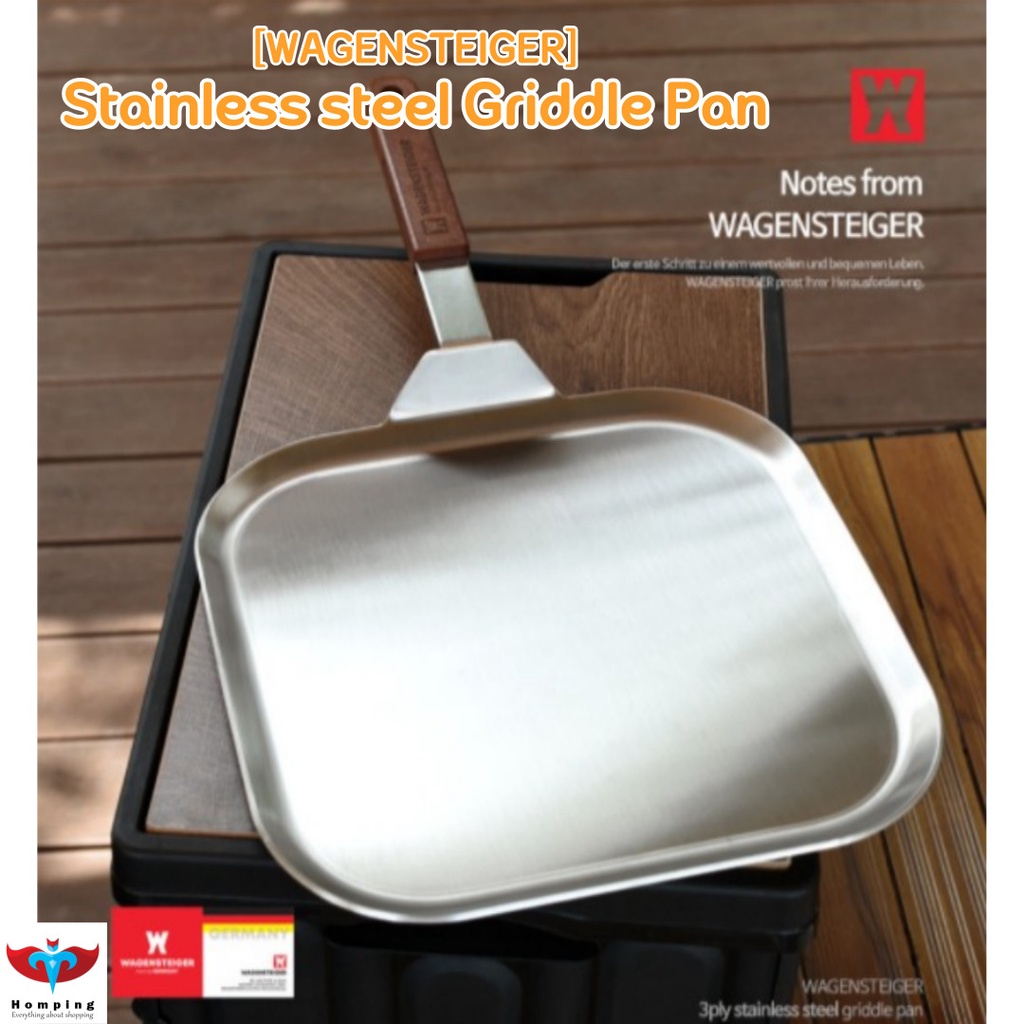 Stainless steel outlet griddle pan