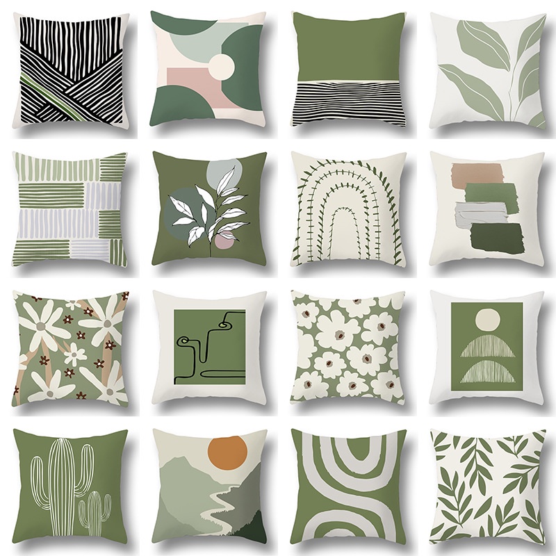 Summer Green Plant Pattern Pillow Case Home Decor Decorative Cushion Cover Designer Polyester Throw Pillows Shopee Singapore