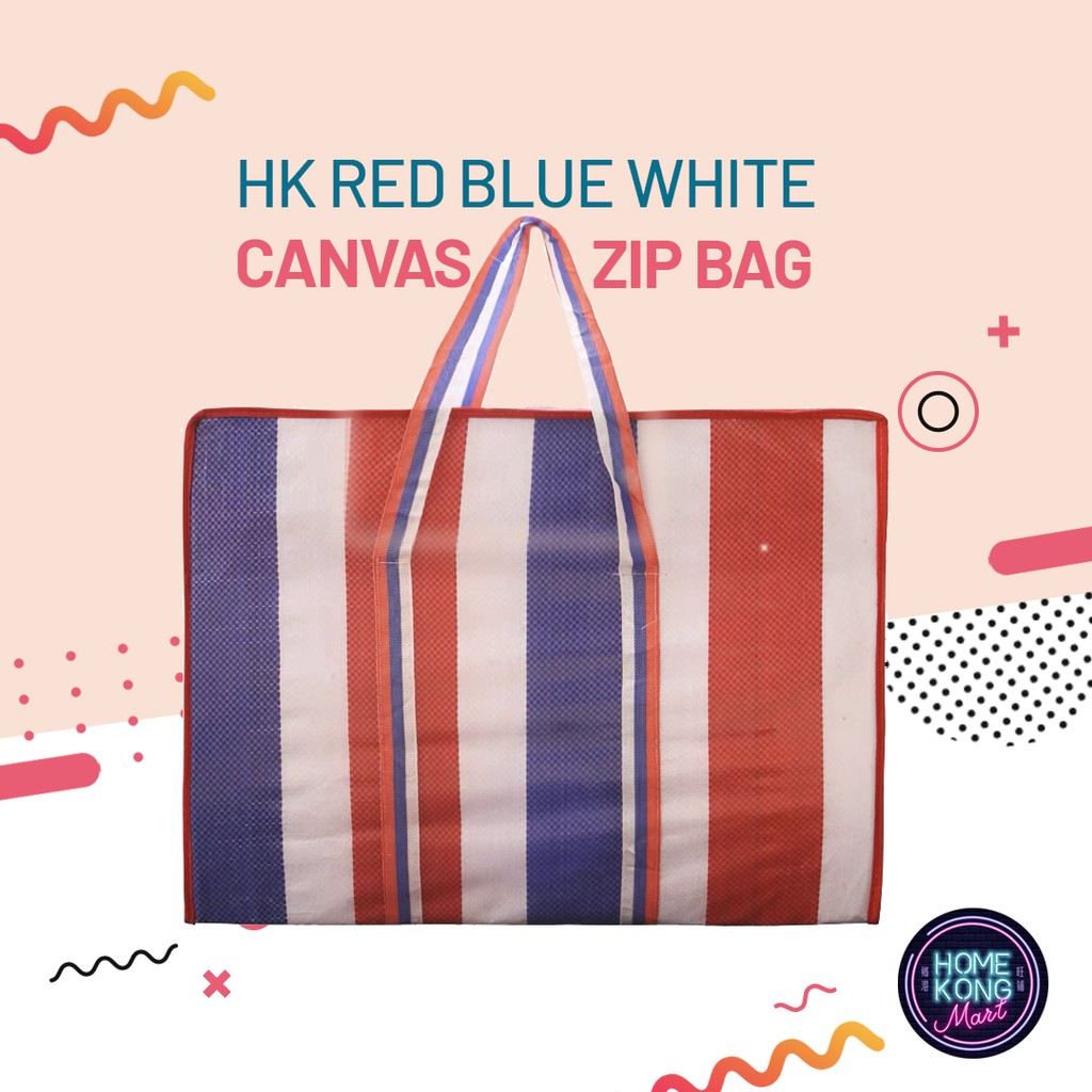 Red and blue online handbag