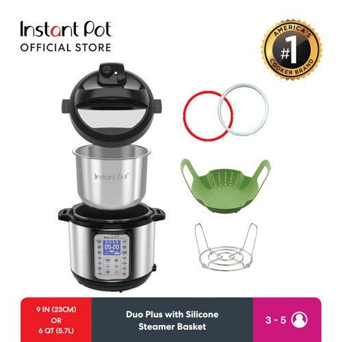 Instant Pot Duo PLUS 9IN1 with Steam Basket, MultiUse Smart Pressure