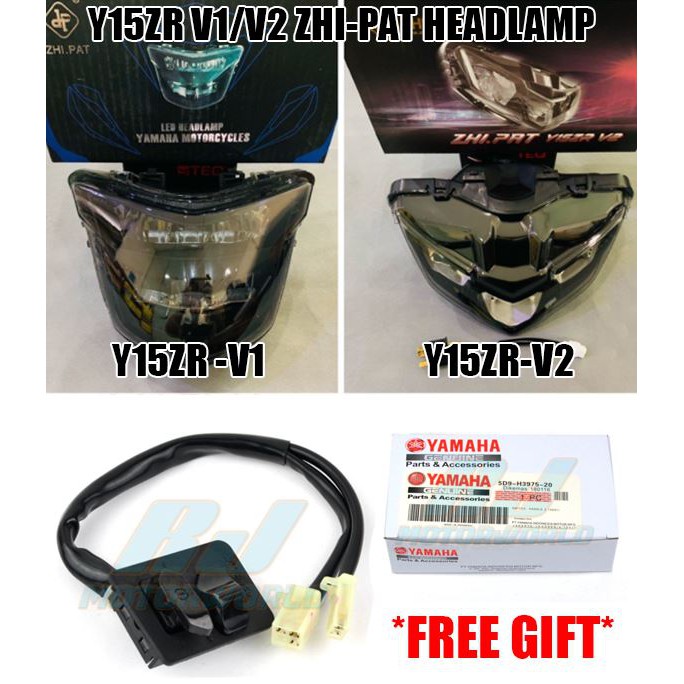LED HEAD LAMP Y15ZR-V1/Y15ZR-V2 (HIGHQUALITY) *FREE SWITCH* | Shopee ...