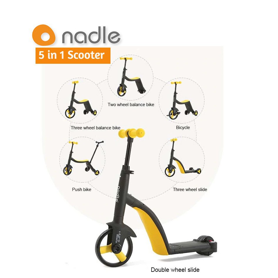 5 in 1 Kids Scooter Tricycle Balancing Bike Nadle Children's Bicycle ...