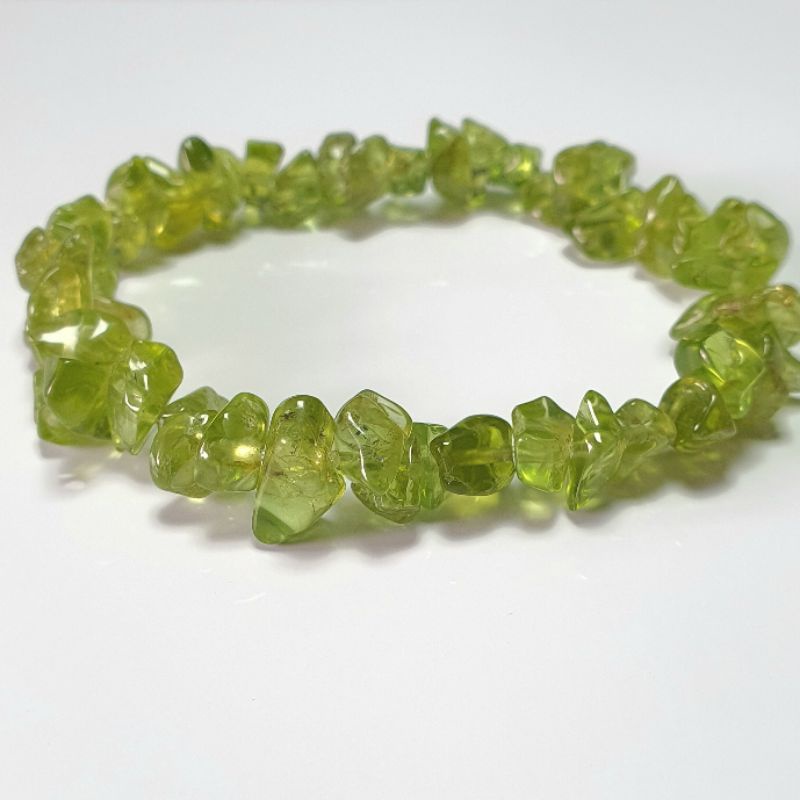 Raw peridot sale bracelet