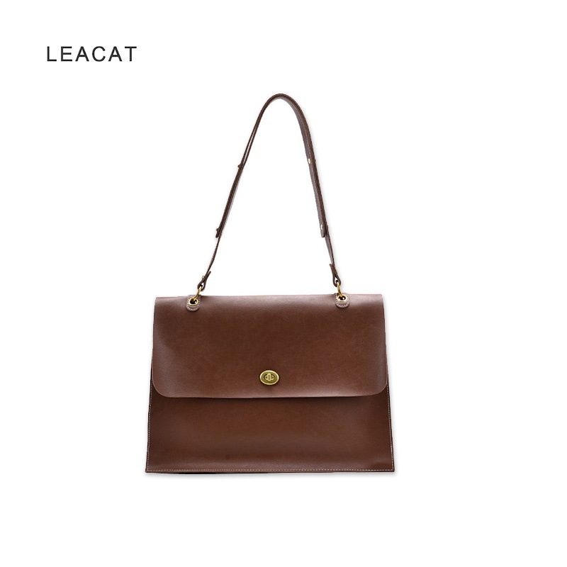 Leacat New PU Leather Women Handbag Fashion Female Casual Briefcase Shoulder Messenger Bag
