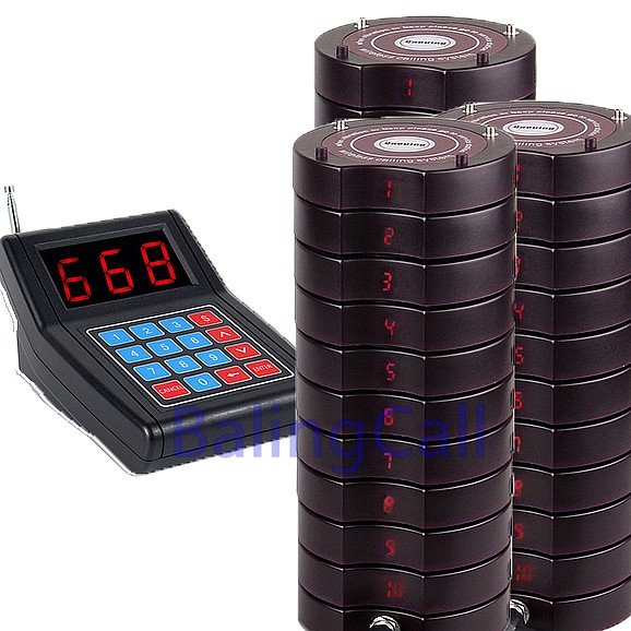 30 New Coaster Pager Buzzer+1Keypad Caller Queue Wireless Paging ...