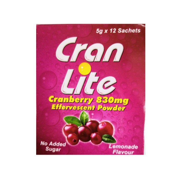 Winwa Cran Lite Cranberry 830mg Effervescent Powder ( 1 Box 12 Sachet ...