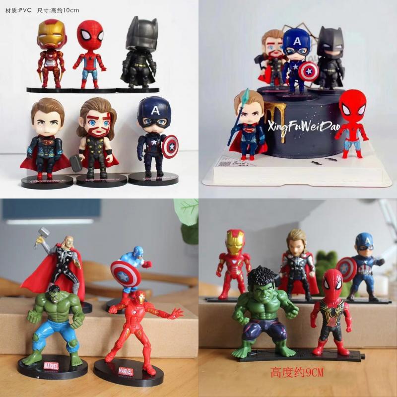 4 Figurines Avengers 18 Cm – Décoration De Gâteau Et Collection, En ABS, Pour Fêtes Enfants