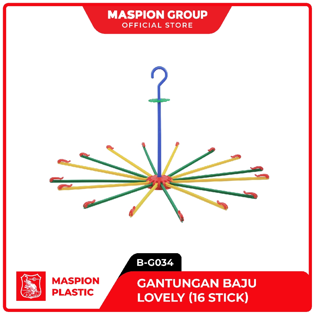 Maspion Gantungan Baju Plastik Serbaguna Lovely 16 Stick - Gambar 3
