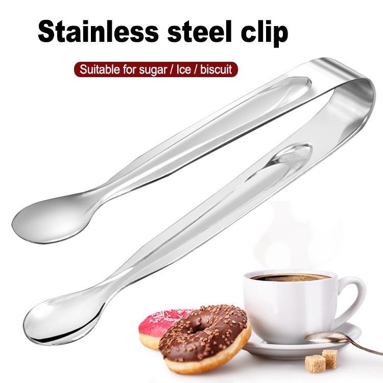 Stainless Steel Ice Tong Food Clip Bbq Tongs Tweezer Penyepit Makanan Cooking Tongs Utensil