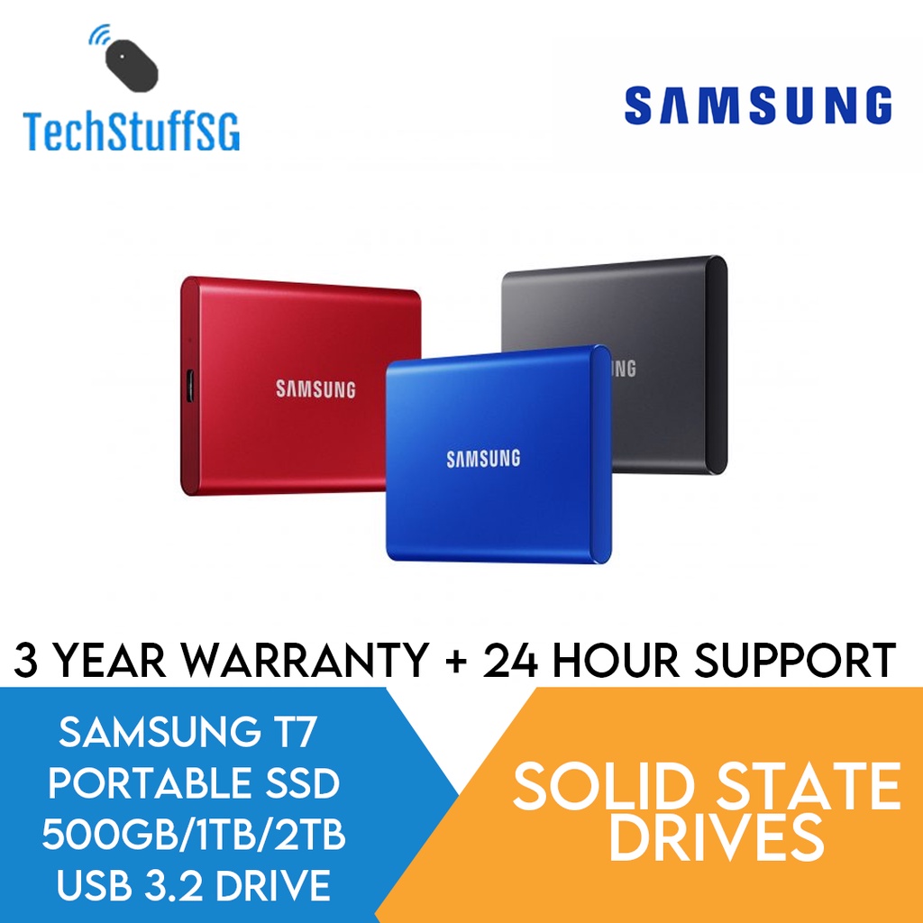 SAMSUNG T7 2TB External Portable SSD USB 3.2 (Any Color) | Shopee Singapore
