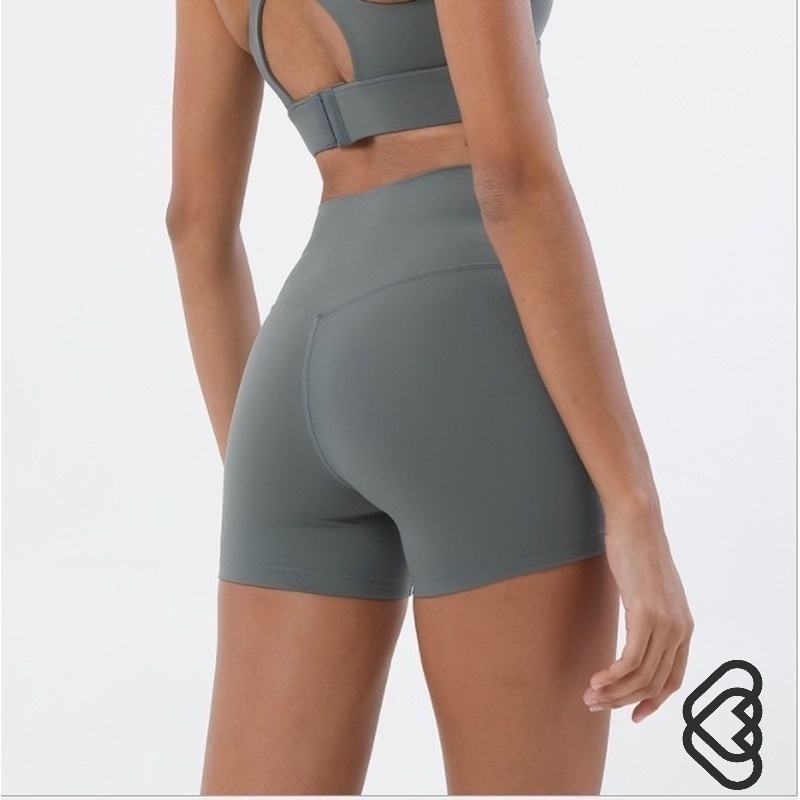 FENIN Women Sports Shorts Yoga Shorts nude feeling no embarrassment line High Waist Yoga pants
