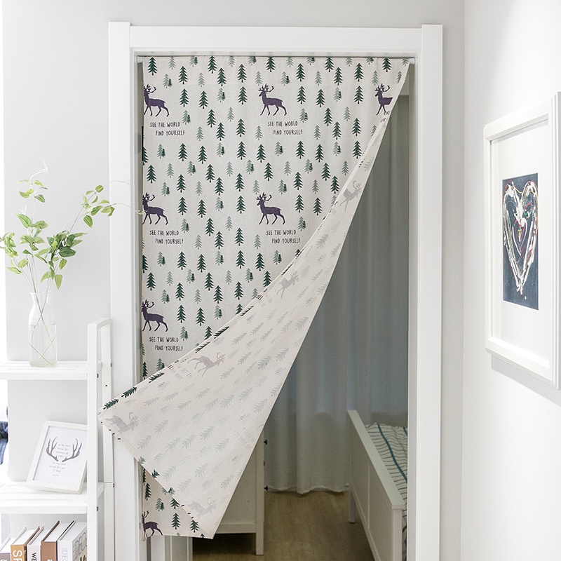 Modern Cotton Linen Door Curtain Partition Doorway Curtain for Kitchen ...