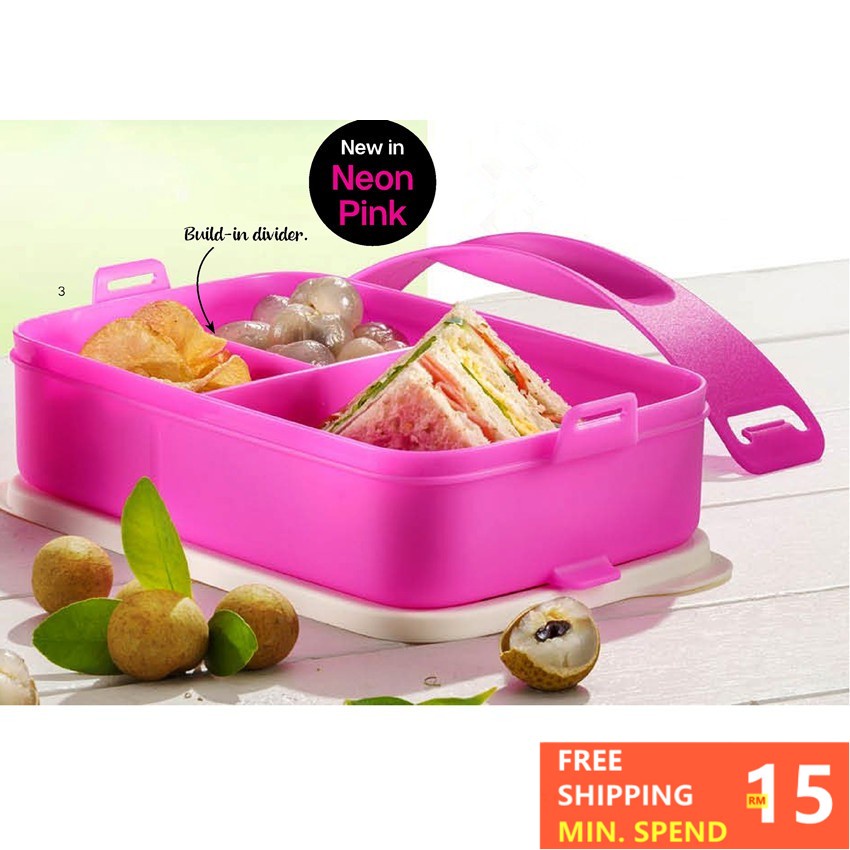 Tupperware Divided Click To Go/Lunch Box 900ml Shopee Singapore