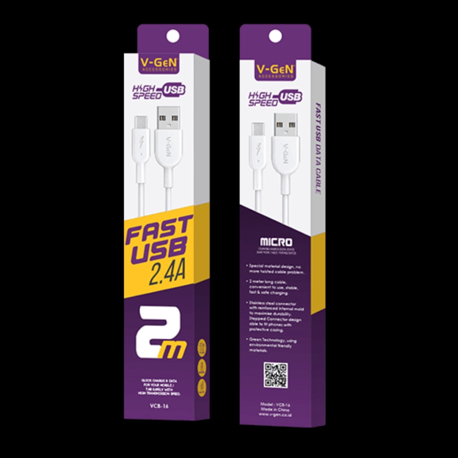Kabel Data Fast Charging Micro USB / TYPE-C / Lightning V-GeN 1 Meter/2 Meter/QC3.0 3 Meter - Gambar 3
