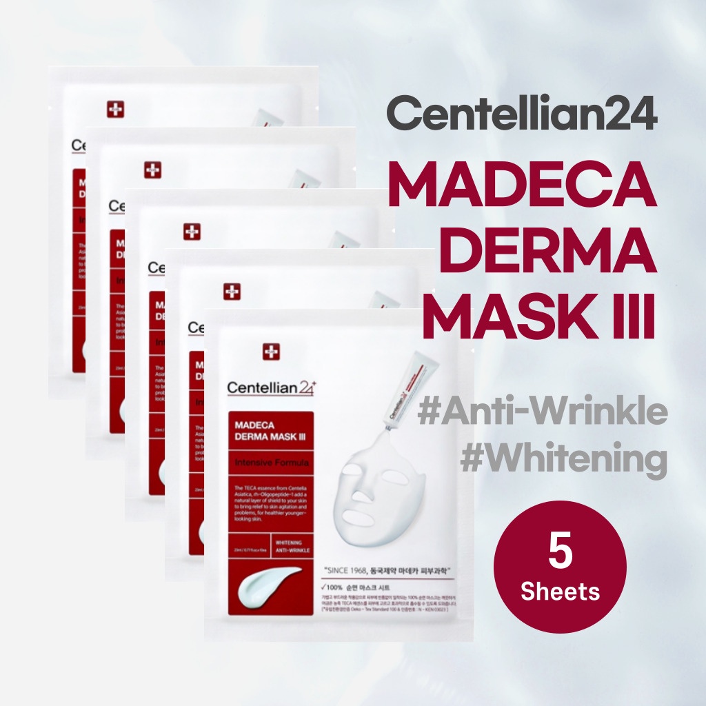 CENTELLIAN24 Madeca Derma Mask III 5pcs Anti Wrinkle Whitening Face