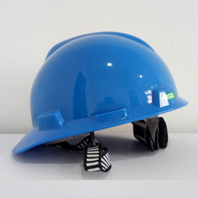 MSA Safety Helmet - V-Gard Blue | Shopee Singapore