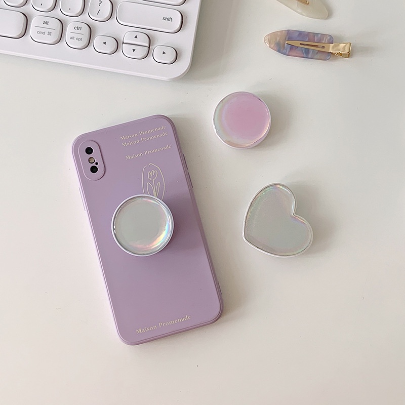 Mobile Phone Bracket Laser Retractable Support Cute Gradient Phone ...