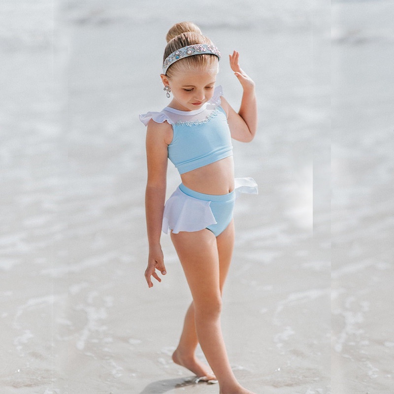 Disney Anna Elsa Rapunzel Snow White Belle Jasmine Moana Princess Swimsuit for Kids Girl Swimming Bathing Suit Swimwear Top Pants Set Shopee Singapore