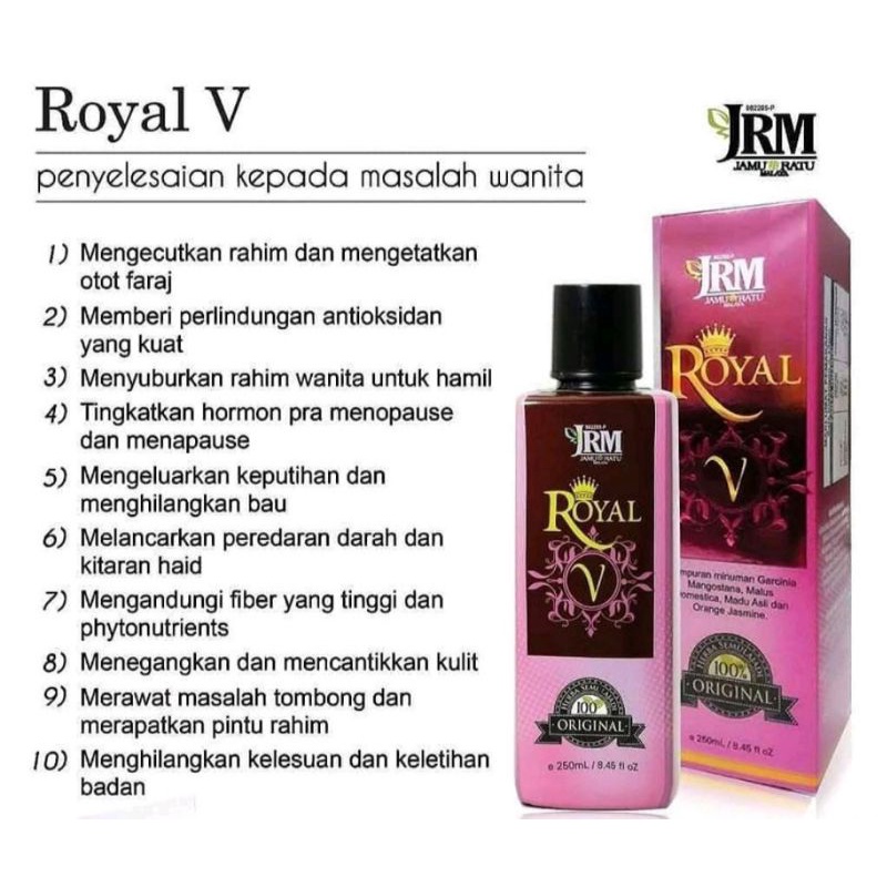 royal v by bonda rozita jrm ?  new