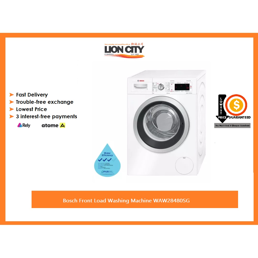 Bosch Front Load Washing Machine WAW28480SG(PreOrder) Shopee Singapore