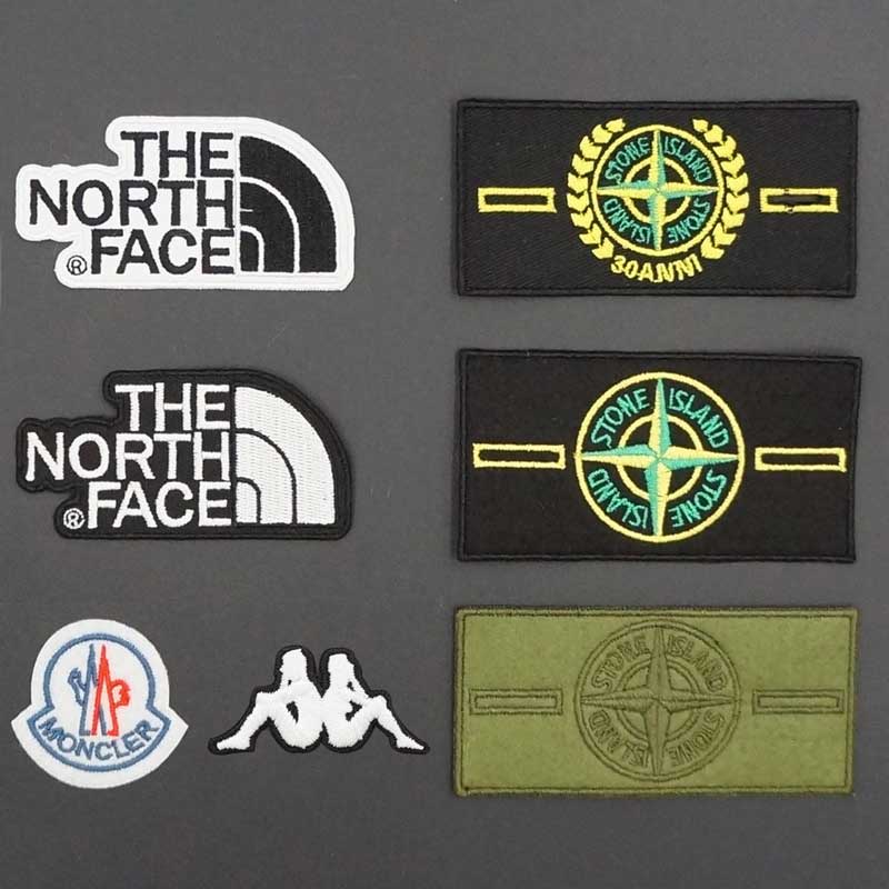 Customized 】 north face fashion brand logo 3D Embroidery Velcro Patch  /Badges/armband/Emblem Decorative For Jackets Jeans Backpack cap