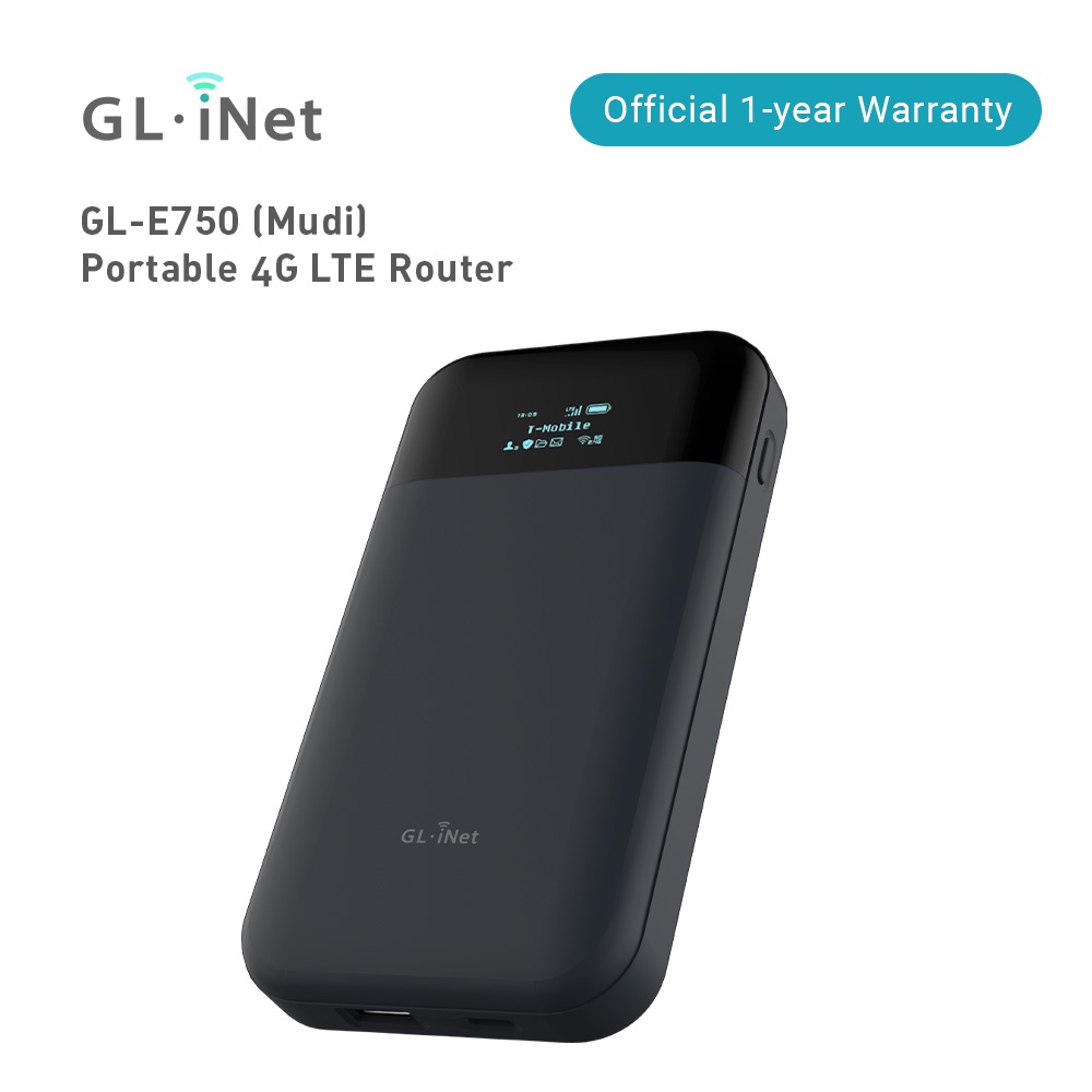 GL.iNet GL-E750 (MUDI) 4G LTE OpenWrt VPN Router, 128GB Max MicroSD ...