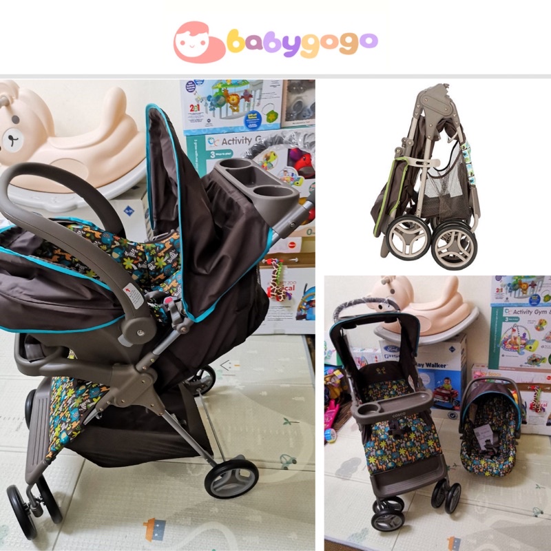 Stroller Car Seat Cosco Lift Stroll Travel System Green Shopee Singapore