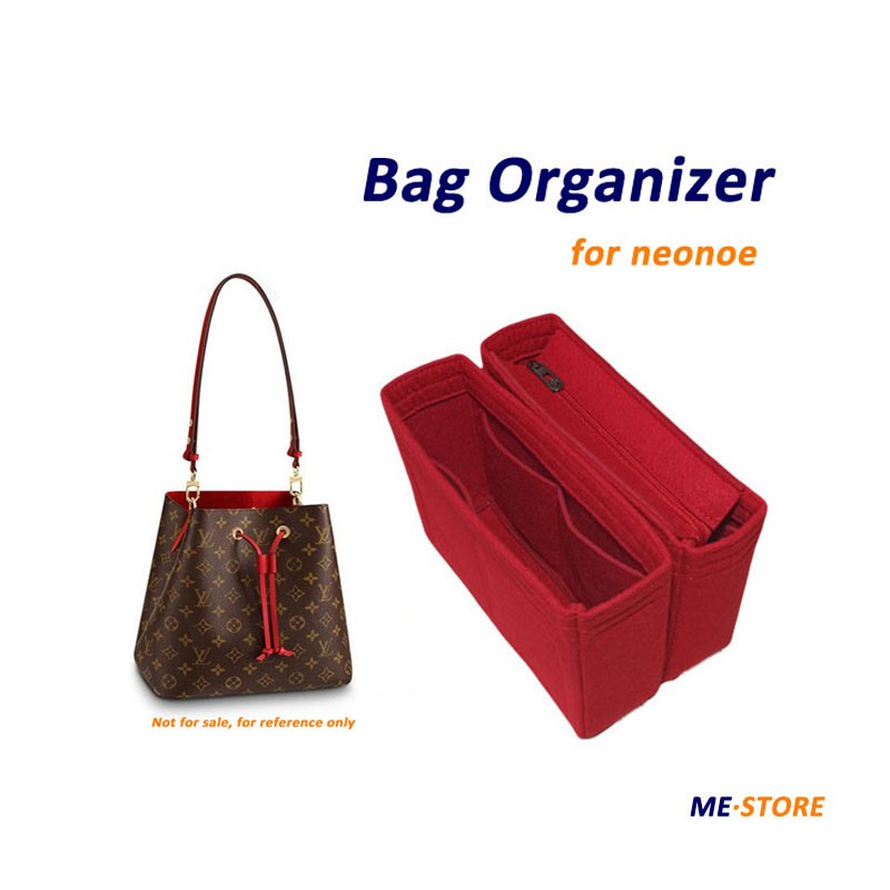 2Pcs Handbag Organizer Insert, Felt Purse Organizer with Zip For LV NeoNoe