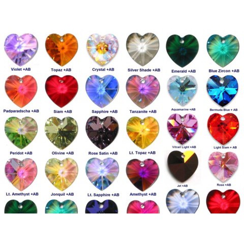 Swarovski heart store beads