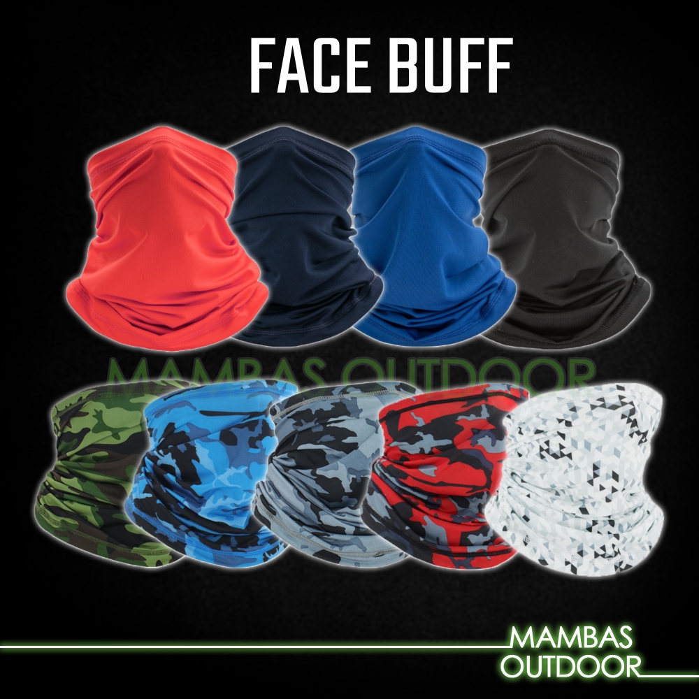 Mambas Face Buff Mask Protector Multi-Color Camouflage Fishing Cycling ...