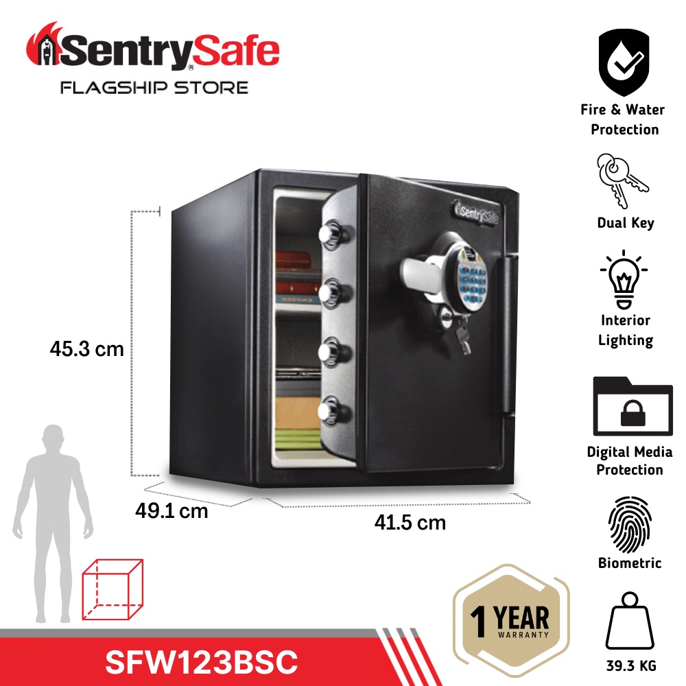 SentrySafe - SentrySafe SFW123BSC Biometric Fire Security Safe | Shopee ...
