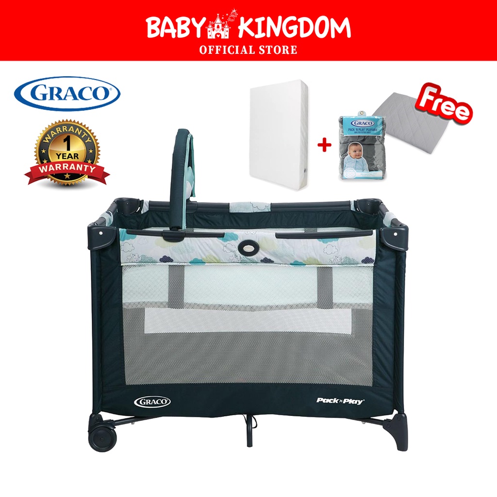 Graco Pack 'n' Play On The Go Playard With Bassinet - Stratus (Plus 2 ...