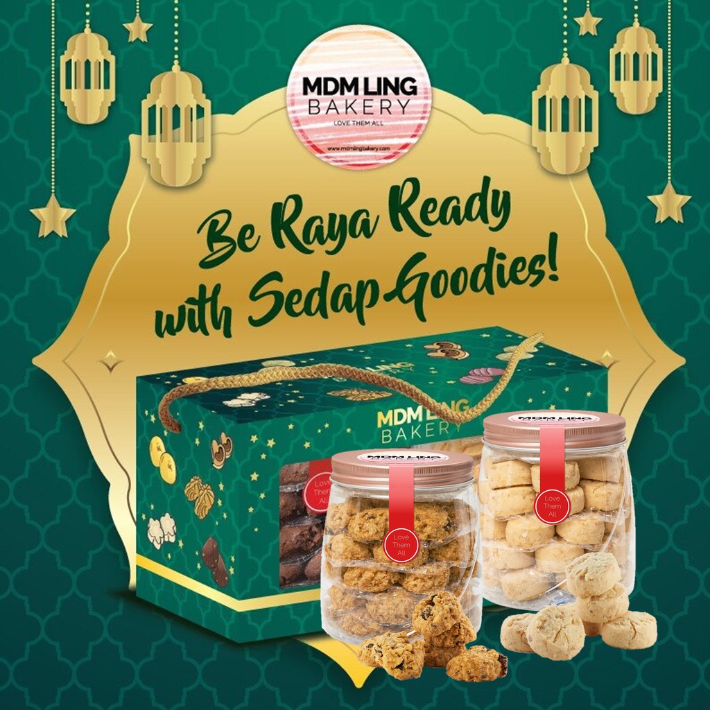 Hari Raya Special Gift Box Set (Wholemeal Raisin + Almond Cookies ...