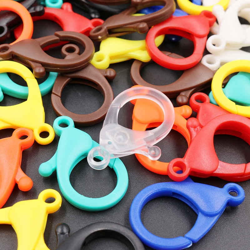 Plastic Snap Hooks Bulb Lobster Clasps Keychain Ring Toy Hanger Hook DIY  Craft