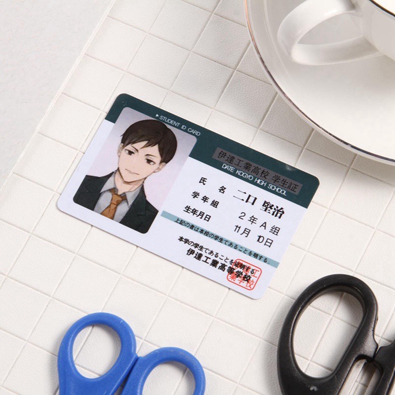 Anime Peripheral Haikyuu!! Hinata Shoyo Card PVC Student ID Card