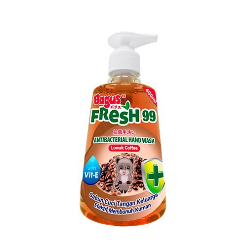 Bagus FRESH 99 Anti Bacterial Hand Wash Botol 400 ml / Sabun Cuci Tangan - Gambar 3
