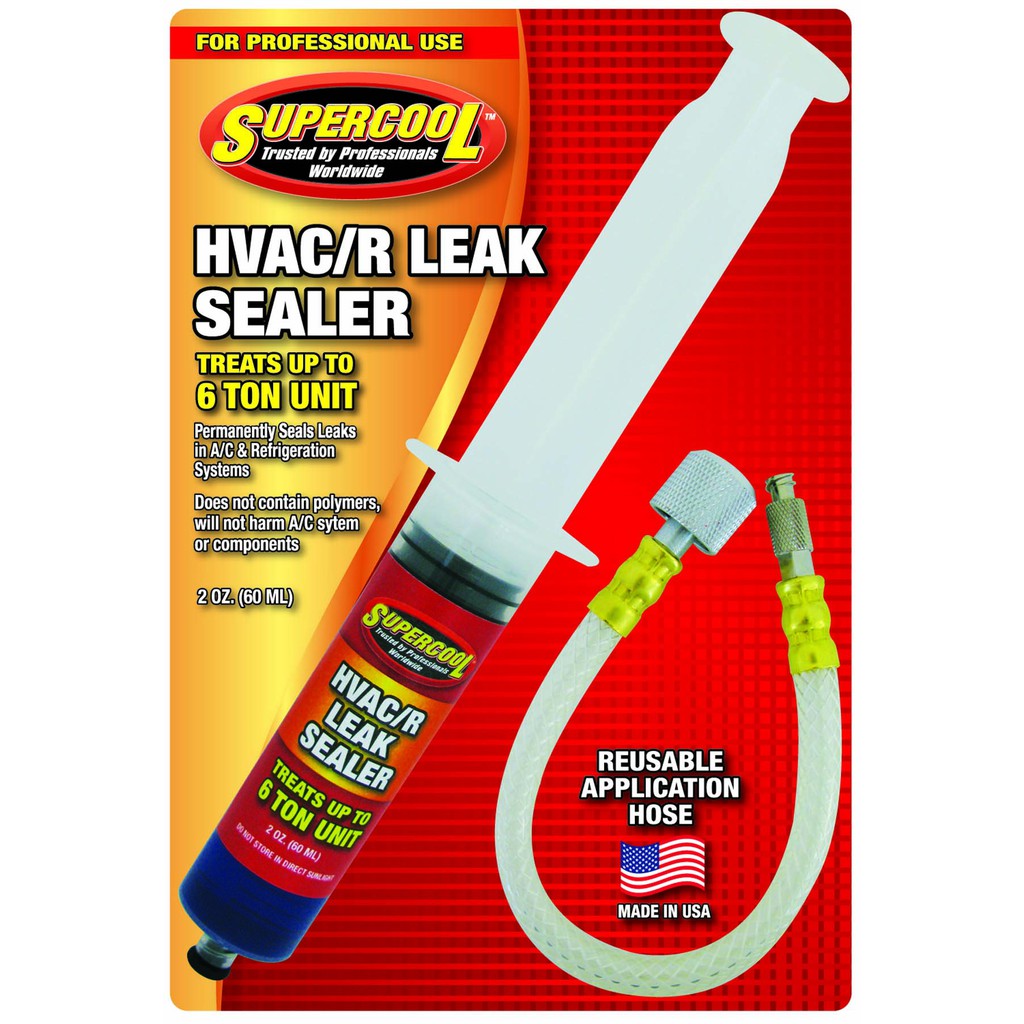 [SUPERCOOL] HVAC/R LEAK SEAL, SEALANT, SEALER, STOP SYRINGE 2OZ IN