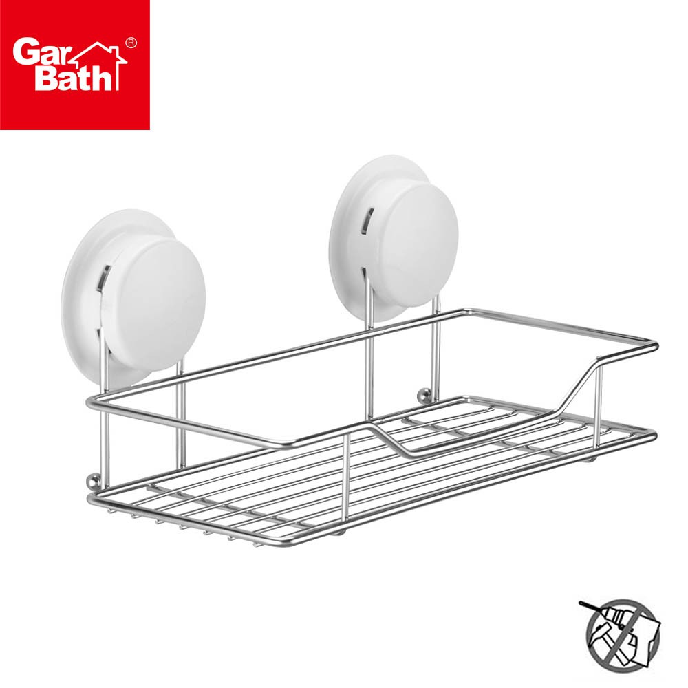 Garbath Vacuum Suction Bathroom Storage Shelf/Holder/Organizer, Shower ...