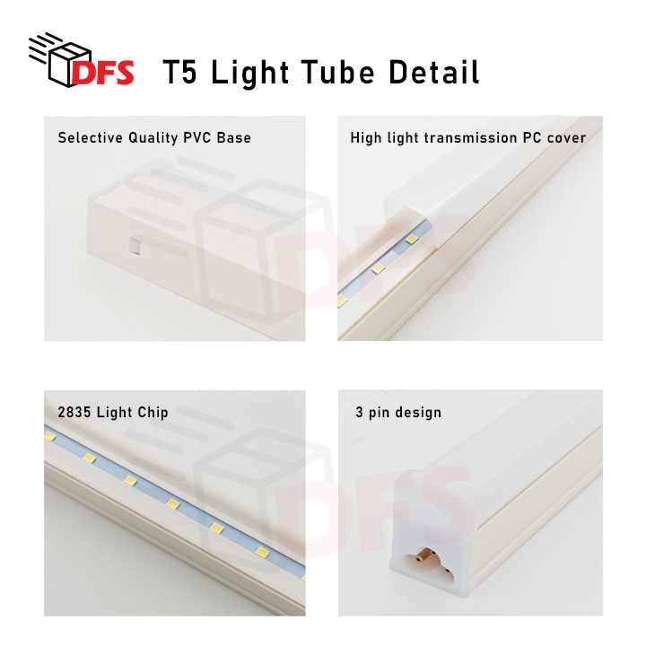 [BUY 5 FREE 1] DFS LED LIGHT T5 Led Tube/Daylight/Cool White/Warm White ...