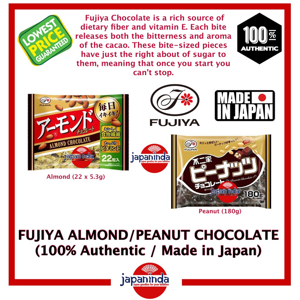 FUJIYA Almond/Peanut Chocolate Made in Japan Shopee Singapore