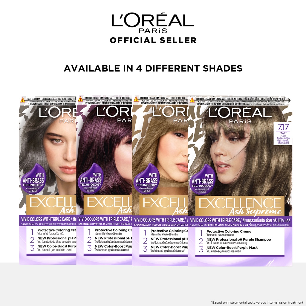 L'Oreal Paris Excellence Ash Supreme Hair Color Assorted | Shopee Singapore