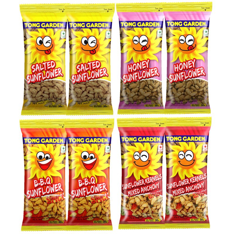 Tong Garden Sunflower Seeds 30g Assorted Flavour Salted / Honey / BBQ