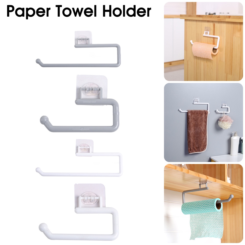 Ready Kitchen Paper Towel Holder Self Adhesive Toilet Paper Roll Rack ...