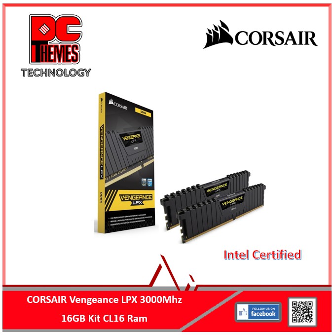 Corsair Vengeance LPX 16GB (2 x 8GB) DDR4 DRAM 3200MHz C16 Memory