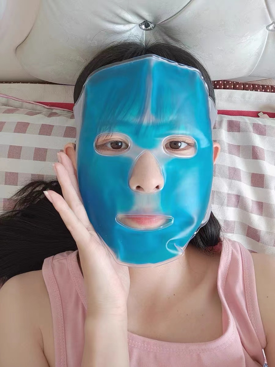 Reusable Ice Face Mask, Hot Cold Therapy Cold Gel Mask Fatigue Relief ...