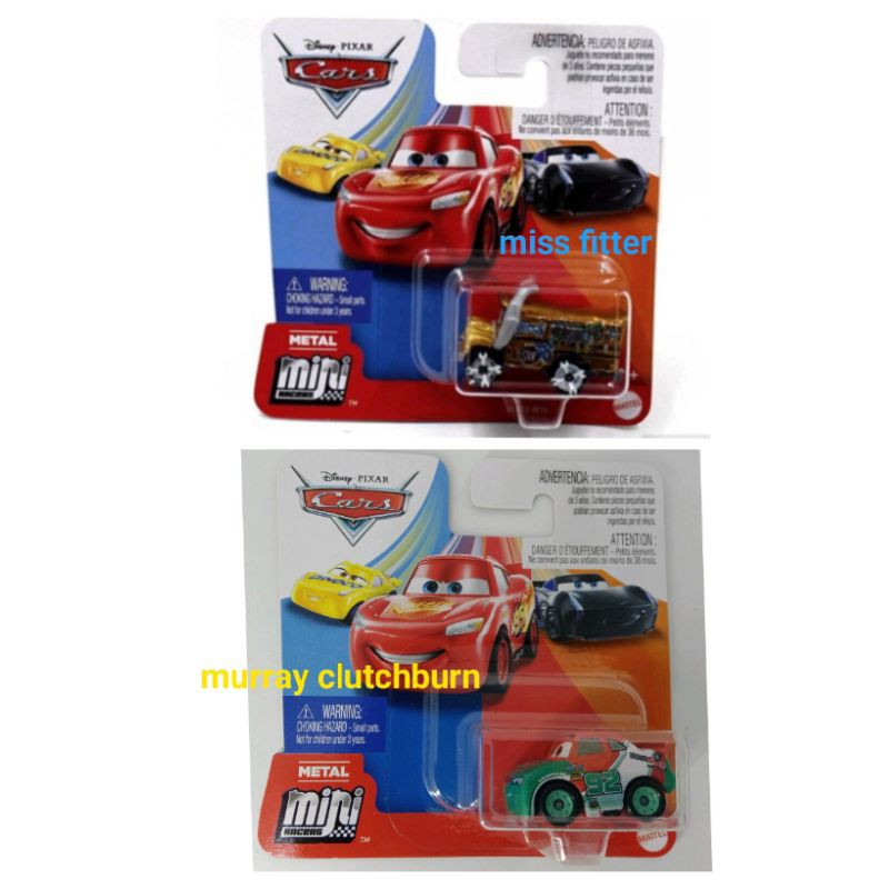 Disney Pixar Cars Mini Racers Miss Fritter Murray Clutchburn dkk ...