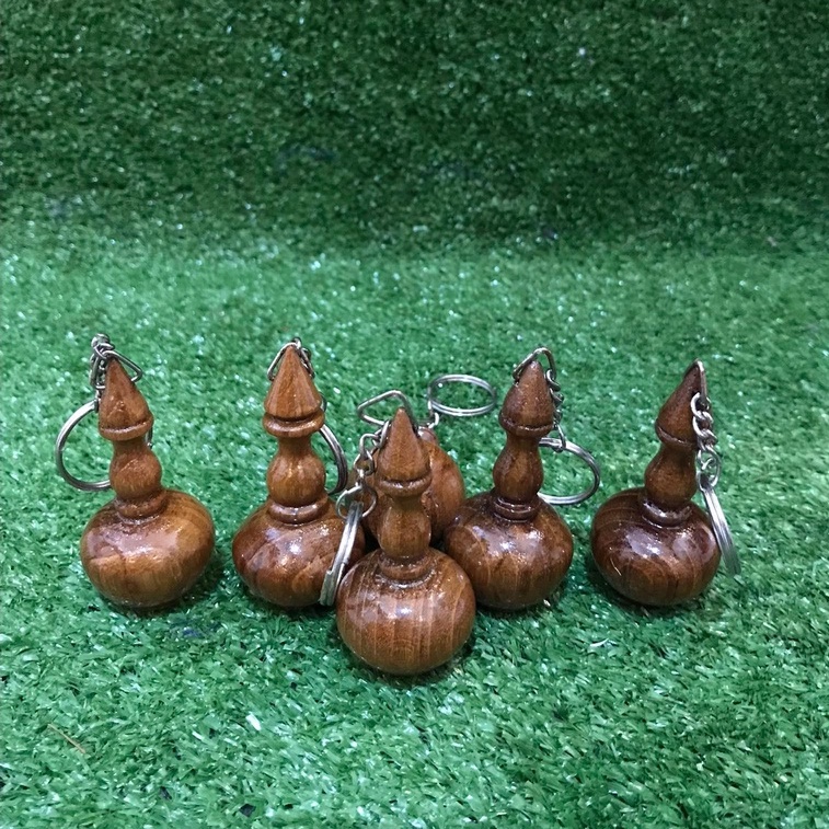 Real Teak Wood Key Chain Gourd And Ladle Style. | Shopee Singapore