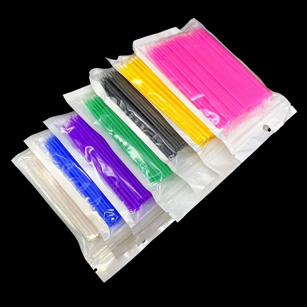 Mollie Lipper 100pcs Disposable MicroBrush Color Swabs Eyelash ...