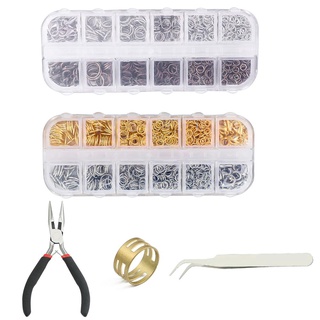 1 set Alloy Accessories Jewelry Set Jewelry Making Tools Open Jump Rings  Lobster Clasp Earring Hook Jewelry Making Supplies Kit